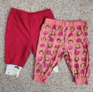 Disney Red and Pink Winnie the Pooh Baby Pants